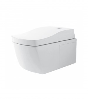 كرسي أفرنجي معلق ابيض 18سم يعمل بالتقنية الذكية مع السيفون والضغطة وغطاء اتوماتيك مع الريموت كنترول سلفر - صناعة ياباني  -  TOTO-NEOREST  LE1 